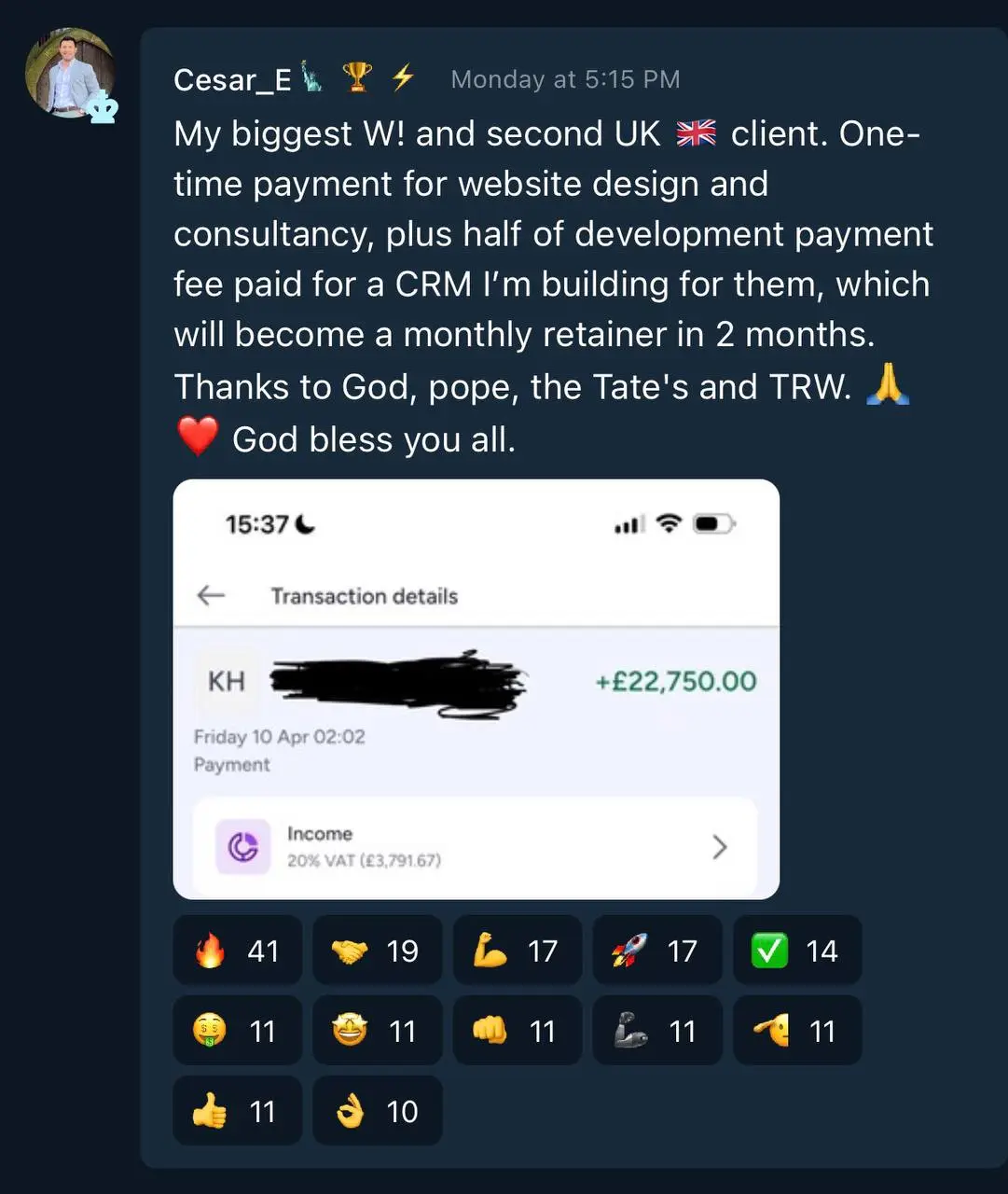Testimonial Snapshot