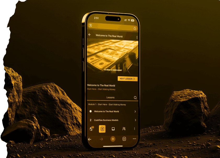 Hustlers University on gold iPhone